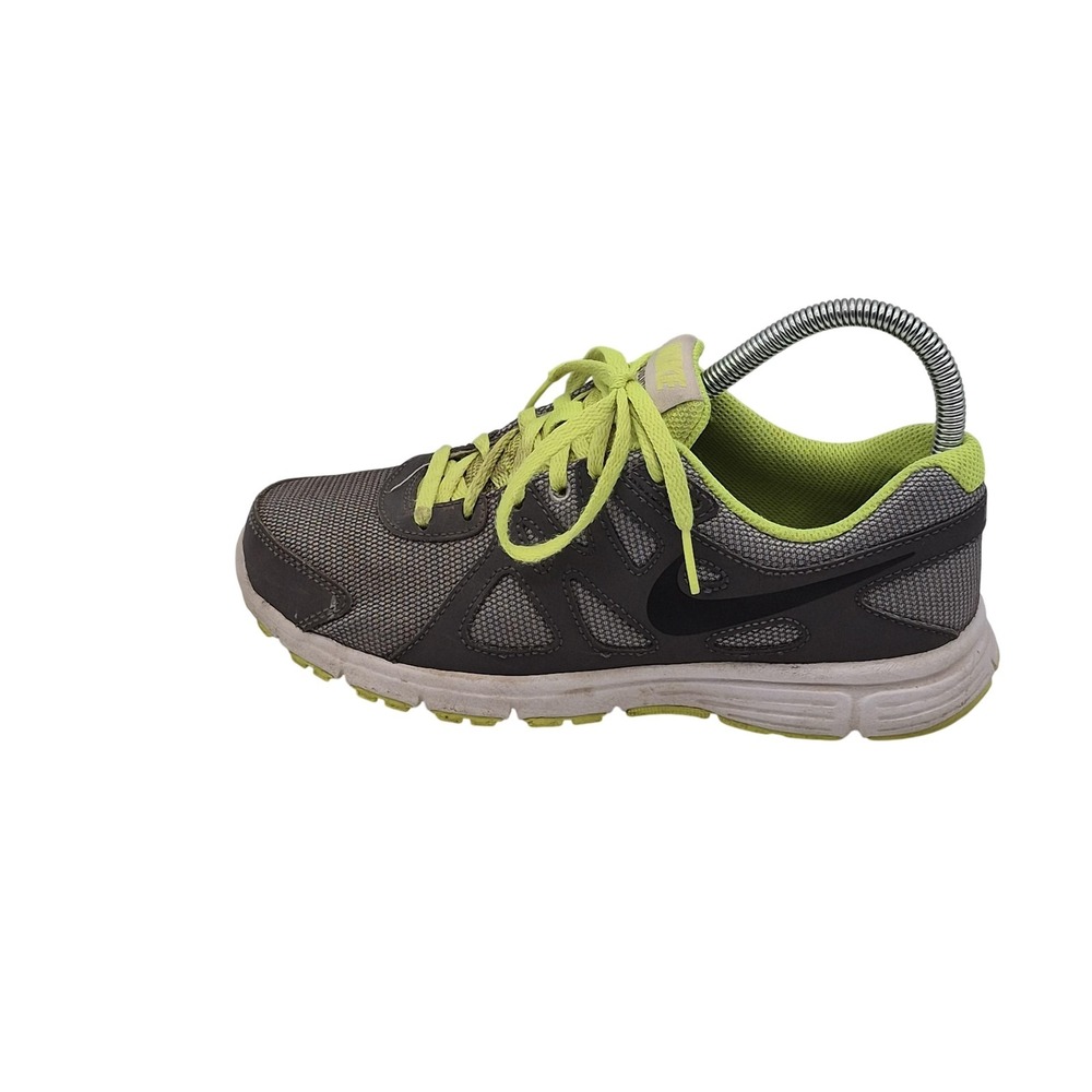 Nike Revolution 2 Shoes Youth Size 4.5Y Gray Volt Running Sneakers 555082-019
